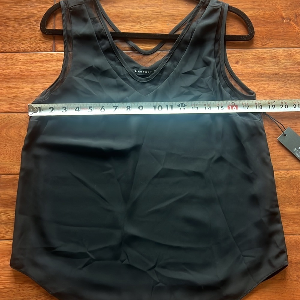 NWT Black Tape Size Small Black/Noir Tank top - Picture 7 of 8